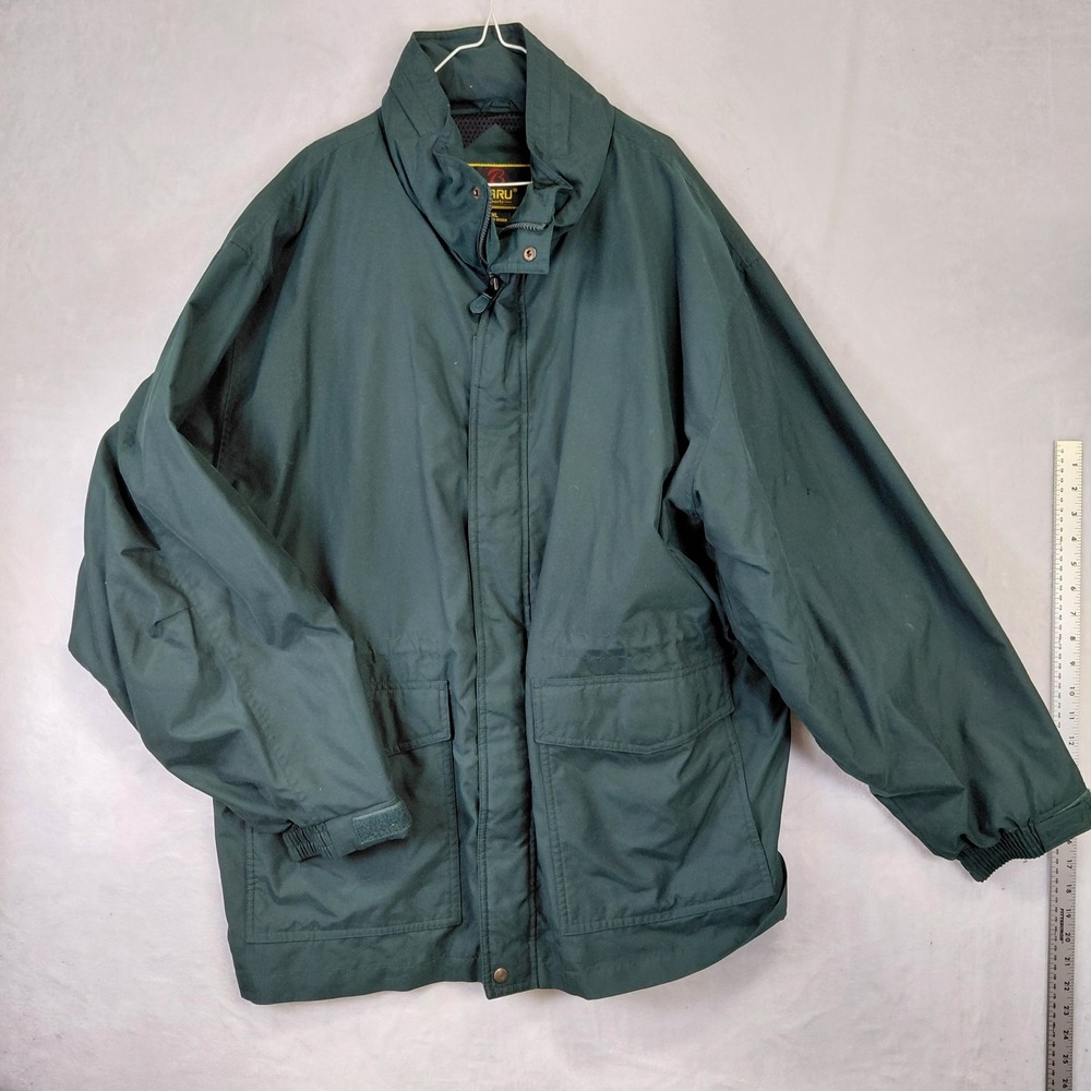 Baru Sports Mens XL Forest Green Full Zip Utility Field Jacket Mesh Lined Korea